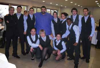 David de Jorge con alumnos del centro